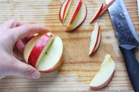 Ensalada de espinacas y manzanas