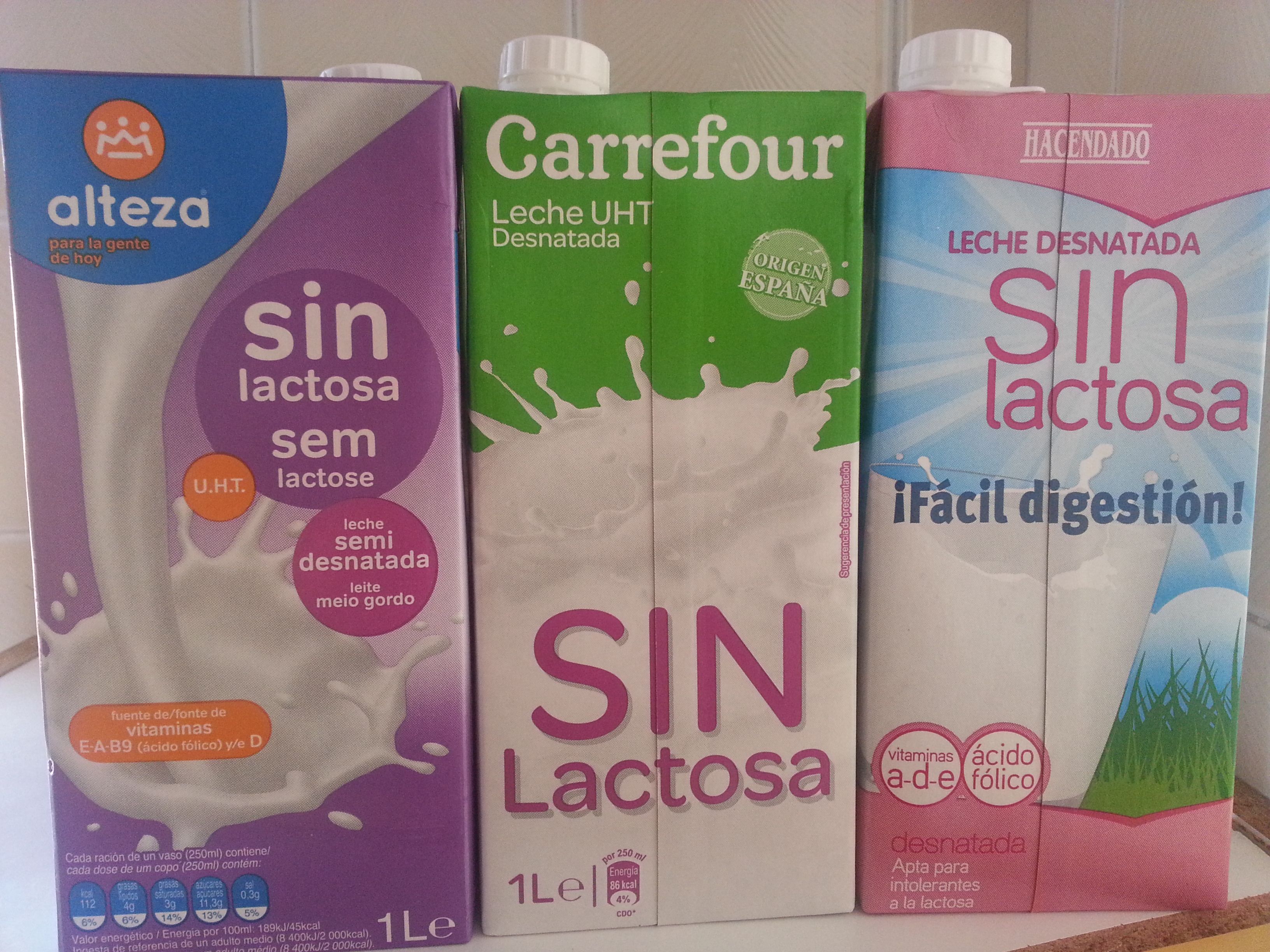 Leche sin lactosa Hacendado