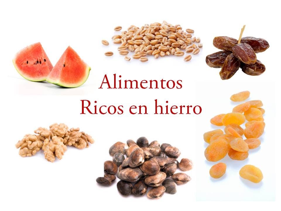 Alimentos que contengan hierro