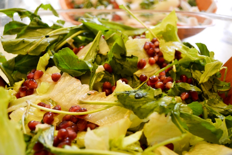 Ensaladas ricas con granada